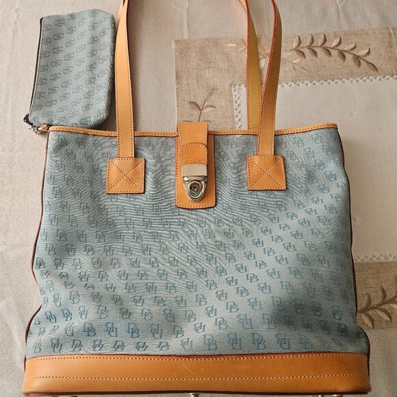 Dooney & Bourke Handbags - Vintage Light Blue Dooney and Bourke Shoulder/Tote Bag